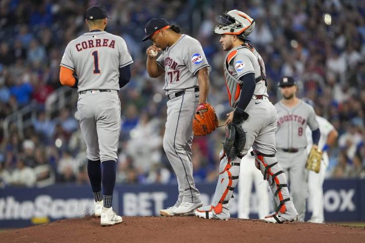 Astros' Luis Garcia lands on IL with right elbow injury, likely done for season