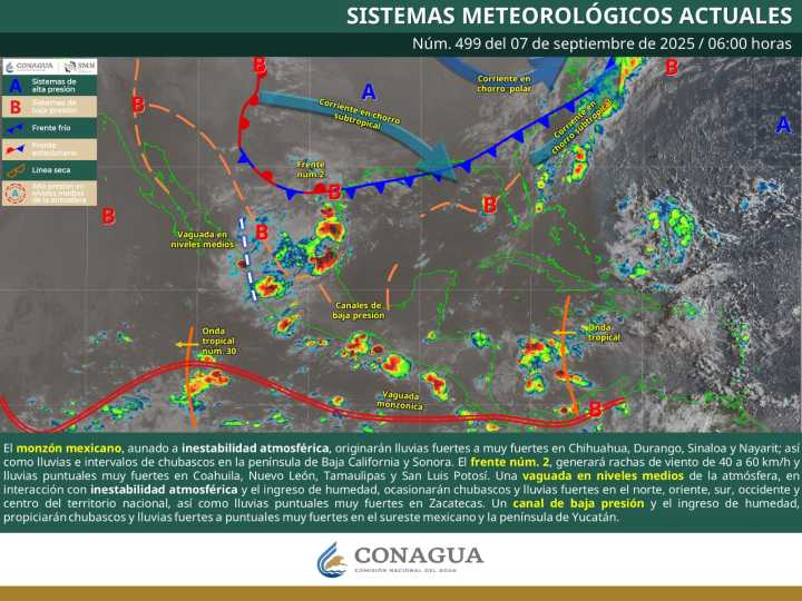Frente frío número 2 generará lluvias fuertes en Coahuila