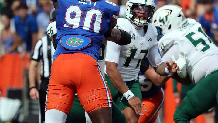 Florida football coach Billy Napier speaks on Brendan Bett's spitting penalty