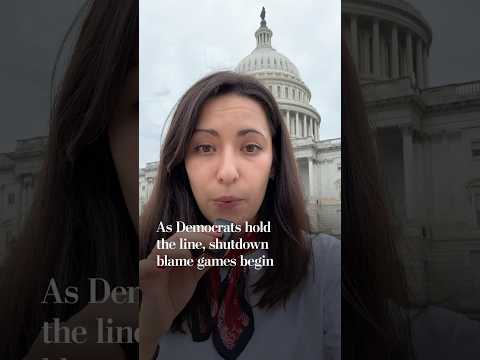 As Democrats hold the line, shutdown blame games begin