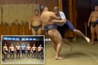 Eric Trump gets manhandled by high-ranking sumo wrestler in Japan