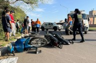 Una "picada" entre tres motos dejó dos jóvenes heridos