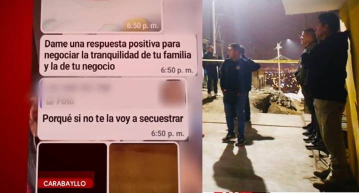 Carabayllo: Extorsionadores amenazan a comerciantes con secuestrar a sus hijos si no pagan cupos