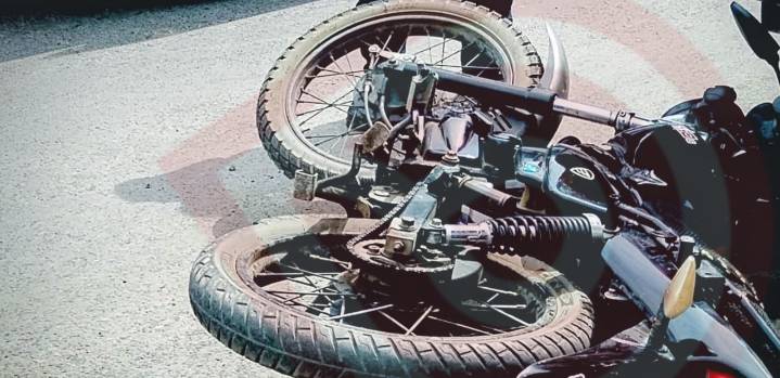 Motociclista herido en un accidente