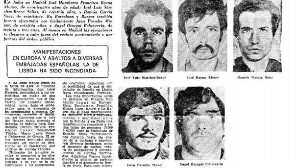 "Papá, mamá, me ejecutarán mañana": los últimos fusilamientos de un franquismo "agónico" que "murió matando"