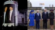 Imágenes de Trump con Epstein se proyectan en el castillo de Windsor durante visita de Estado