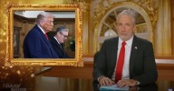 Jon Stewart Mocks 'Perfectly Tinted' Donald Trump as He Responds to Jimmy Kimmel's Late