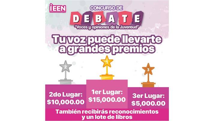 Convoca IEEN a jóvenes de nivel superior a concurso de debate