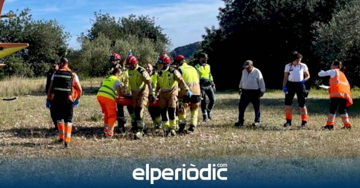 Una mujer se estrella con un parapente en Agost
