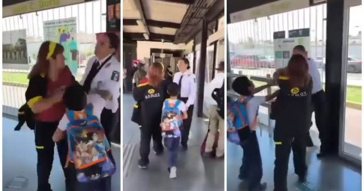“Deja a mi mamá”: Mujer golpea a policía tras exigirle pagar el pasaje en Tuzobús, Hidalgo