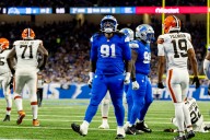 PHOTOS: Detroit Lions outmuscle Myles Garrett, Cleveland Browns in home victory