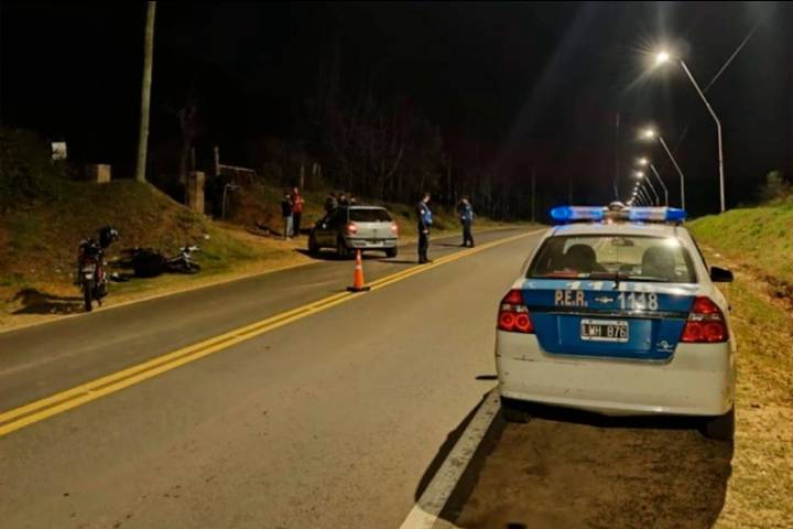 Choque frontal dejó a un motociclista con fractura expuesta en Concordia