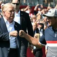 'Are you watching Donald Trump?': Europe's Ryder Cup golfers taunt president