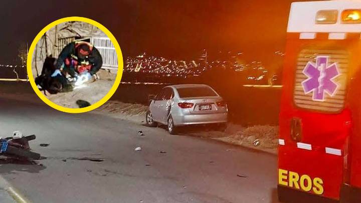 Camaná: Fuerte choque entre moto y auto dejó heridos de gravedad