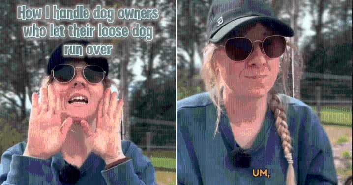 Dog Mom Shares Clever Line to Keep Loose Dogs Away During Walks