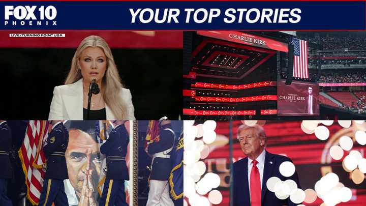 Thousands attend Charlie Kirk memorial; Trump, Kirk's widow speak out