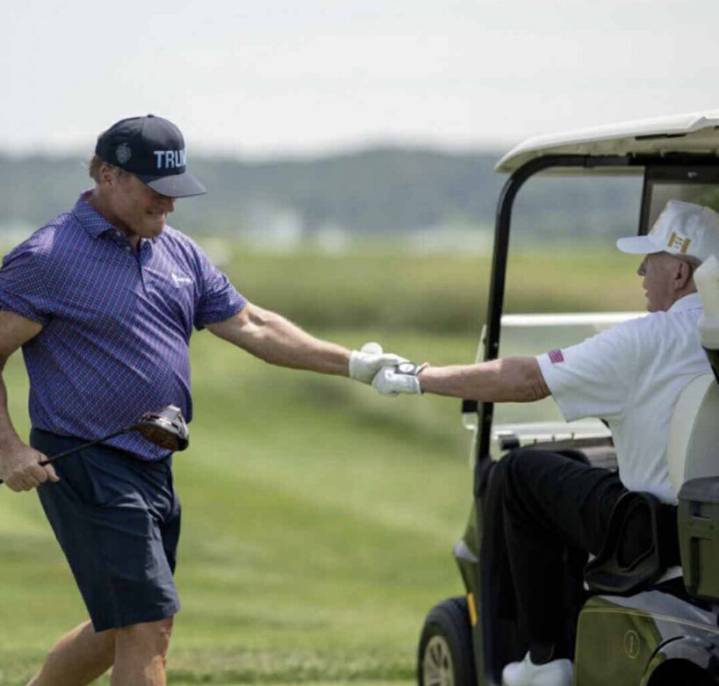 'True Character!' Trump Plays Golf With Coach Who Resigned For Racist Slur