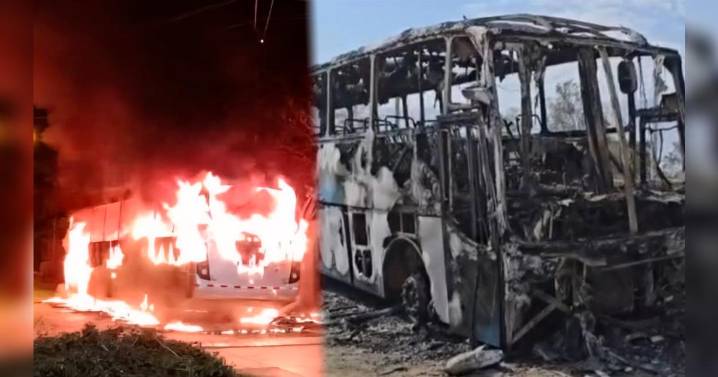 La Libertad: extorsionadores incendian dos buses en Chepén