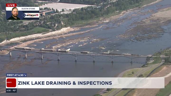 Zink Lake to be drained Monday for dam inspections