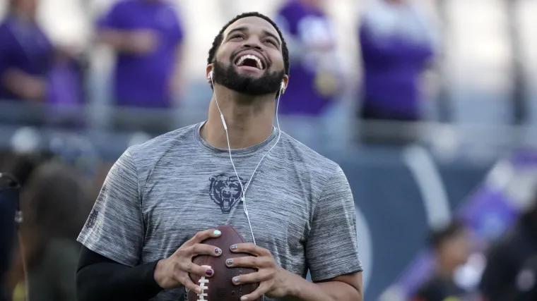Bears' QB Caleb Williams gets his nails painted by the same person as WNBA star Angel Reese