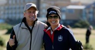 Catherine Zeta-Jones makes hubby Michael Douglas 'flash' her in naughty golf games