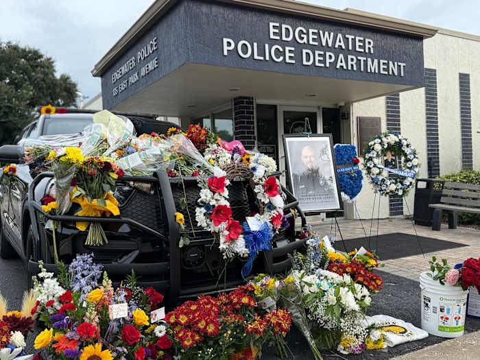 Community mourns fallen Edgewater officer as investigation continues