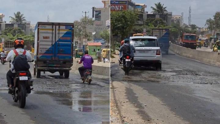 ‘Are GBA engineers so unqualified?’: Video shows ‘repaired’ road in Bengaluru falling apart within 48 hours