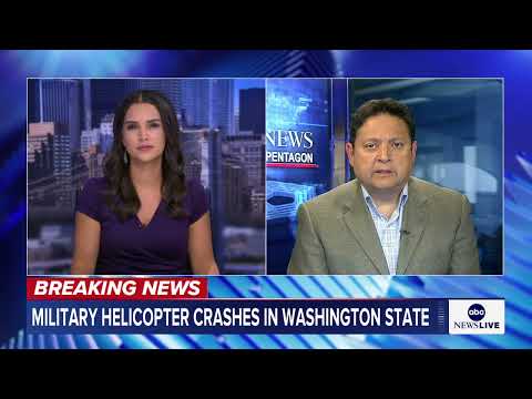 Military helicopter crashes near base in Washington state, official says