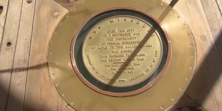 Ceremony held at USS Battleship Missouri to commemorate 80 years since WWII ended