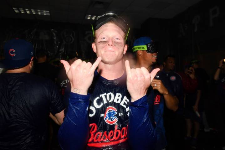 Chicago Cubs celebrate their return to the postseason