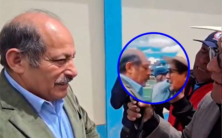 Congresista Héctor Valer escupe a periodista en la cara (VIDEOS)