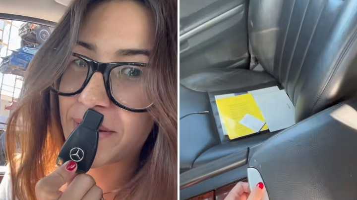 Encuentran un Mercedes siniestrado en un desguace de Logroño y alucinan con lo que hallan dentro: "El bolsillo de Doraemon"