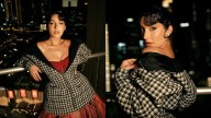 Nora Fatehi Makes Fans Go Wow As She Stuns In A Corset Gown With Checkered Jacket