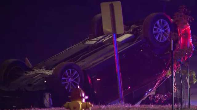 1 person suffers critical injuries following rollover crash near Midtown Crossing