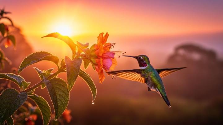 Qué pasa si un colibrí se posa en tu jardín a primera hora de la mañana y cuál es el significado