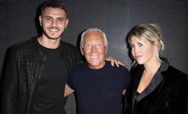 Wanda Nara y Mauro Icardi no se sueltan: el insólito gesto de ambos al despedir a Giorgio Armani