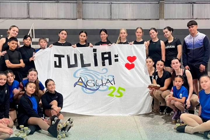 Emotivo homenaje de un grupo de patín a Julia Tactagi en su cumpleaños: “Te llevamos siempre en nuestros corazones”