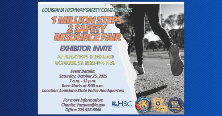 Louisiana Highway Safety Commission sets “1 Million Steps 2 Safety” 5K run/walk