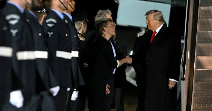 Donald Trump shares awkward handshake with Yvette Cooper after 'appalling' criticism