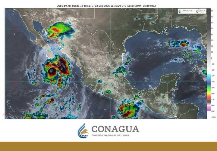 Huracán Lorena genera lluvias y tormentas eléctricas en Durango