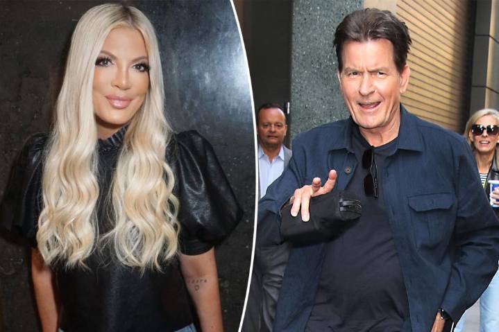 Tori Spelling describes Charlie Sheen date — and her refusal to hide him from authorities