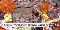 Omaha businesses concerned over timeline of sinkhole fix