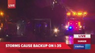 Severe storms flip 18-wheeler, shut down I