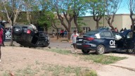 Violento accidente entre un móvil de la Policía y un auto donde viajaba una familia
