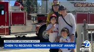 Pasadena firefighter who lost home while fighting Eaton Fire honored for dedication to his community