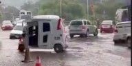 Intransitable, nuevamente, la avenida Monte Albán; cae vehículo en bache