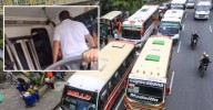 A “cachetadas”, conductor de bus habría frustrado robo en Medellín