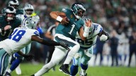 Jalen Hurts scores two TDs as Eagles edge Cowboys 24