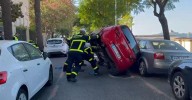 Vuelca un coche en Bahía Blanca sin producir heridos