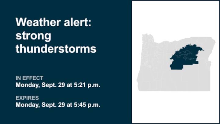 Pea-sized hail forecast with thunderstorms to hit Oregon Monday – gusts to hit 40 mph